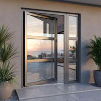 Sistema de Puerta Pivotante de Alta Resistencia, Moderno, con Aislamiento Térmico, para Uso Comercial, Cierre Suave Hidráulico, Garantía de 3 Años, Personalizable (OEM/ODM)
