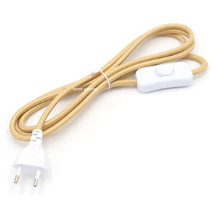 1.8m/5.9ft Switching Power Cordon Fil Ligne Câble pour Table Lumineuse <span class=keywords><strong>LED</strong></span> <span class=keywords><strong>Lampe</strong></span> Noir/Blanc 2 Fil Nombre - Product Image 1