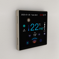 Contrôleur de système CVC mural multifonctionnel Contrôle par ventilateur à trois vitesses Thermostat intelligent