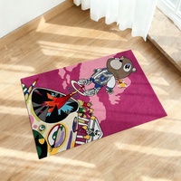 Alfombra con Forma de Mano, Alfombra Térmica Colorida con Diseño de Mapa de Calor, Estilo Mapa de Calor Colorido para un Interior Creativo del Hogar