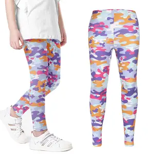 Однотонные, раздел-детская одежда для девочек, с узором из цветов в виде радуги, эластичные Леггинсы для девочки детские штаны длинные штаны из молочного шелка, «вареный», леггинсы для девочек