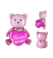 Amour Ours Feuille Ballon, Saint Valentin Décor Anniversaire De Mariage Anniversaire Thème Événement Fiançailles Fête Décor Fournitures