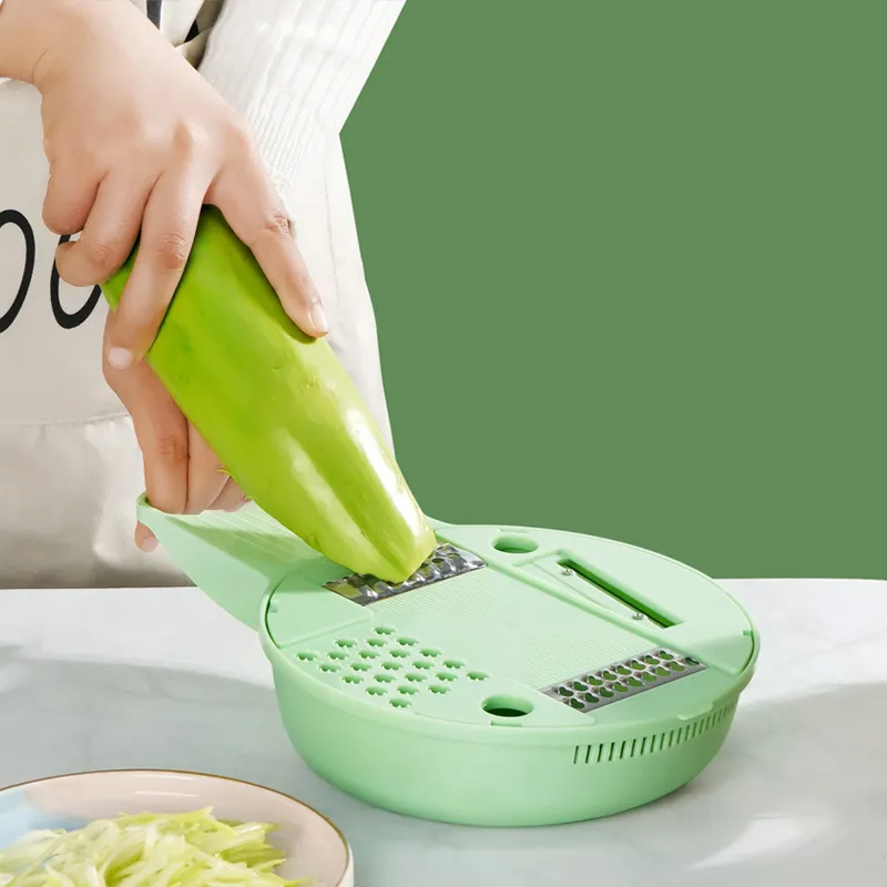 เครื่องมือครัวมัลติฟังก์ชั่พลาสติกเครื่องตัดผักเครื่องตัดครัวผักมือมีดโกนด้วยมือยาม