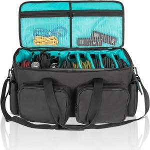 Sac de transport professionnel unisexe personnalisé en usine pour DJ, en PU avec doublure en nylon et fermeture éclair, pour équipement de DJ et instruments de musique - Product Image 1