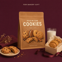 Sacs à biscuits personnalisés imprimés, sachets refermables de qualité alimentaire pour emballage de biscuits, cadeaux de boulangerie, desserts, vente en gros