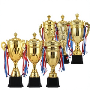 Trofeo de Metal Universal para Campeonatos Deportivos, Baloncesto, Fútbol, Corona, Gran Premio, <span class=keywords><strong>Copa</strong></span> con Dos Asas y Tapa para Negocios - Product Image 1
