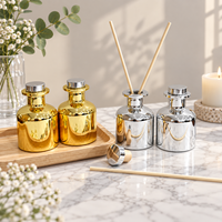Flacon de parfum en verre haut de gamme avec base épaissie et col large, diffuseur à bâtonnets pour huiles essentielles d'aromathérapie