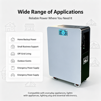 Batería de Pared LiFePO4 de 51.2V 100Ah 5.12kWh con Pantalla Táctil, BMS de 100A, Descarga, WiFi, APP, RS485, CAN, Almacenamiento Solar, UPS, Respaldo