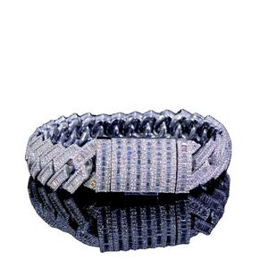 Pulsera de Cadena de Plata de Ley 925 Premium con Moissanita y Piedras VVS, Joyería de Lujo para Hombre y Mujer - Product Image 5