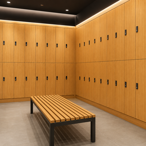 Commercial Gym Equipment Assembled Solid Phenolic Laminate Locker 6-Compartment 6-Door Adjustable Shelves Compact Storage CG8656 - Product Image 6