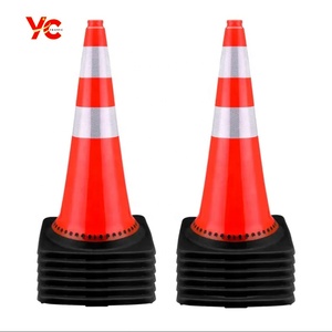 Cono de Tráfico de Seguridad en Oferta, 50cm 75cm 100cm, Cuerpo de Plástico PE, Base de Goma Negra - Product Image 3