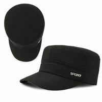 Casquette plate vintage sportive avec broderie 3D, style rétro cadet, unisexe, ajustable, en polyester, mode Y2K, style urbain, pour l'extérieur et la plage