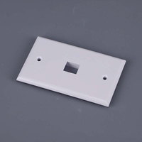 Caja de pared tipo 120 con placa frontal, placa frontal blanca de ABS para red RJ45 Keystone, placa de salida de pared de 86x126mm