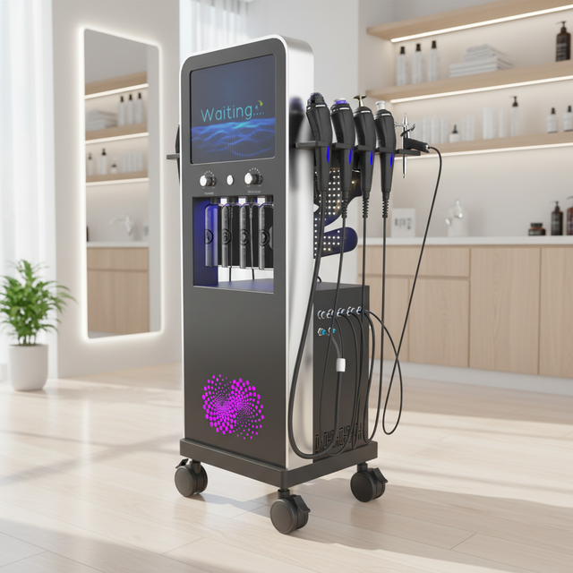 Professional Water Oxygen Jet H2O2 Aqua Peel Facial Microdermabrasion Hydrafac Dermabrasion Skin Care Machine Stainless Steel US