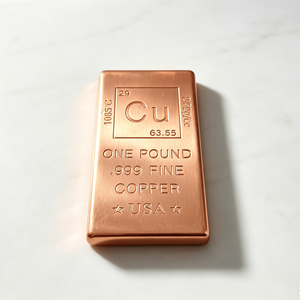 1lb 999 Pure Copper Chemistry Element Paperweight Cu Periodic <b>Table</b> Bullion Bar 16oz Desk Decor Solid - Product Image 2