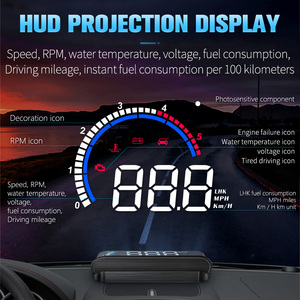 Nhà máy tự động HUD M13 OBD2 GPS Speedometer xe điện tử kính chắn gió HUD với nhiệt độ nước Head up hiển thị - Product Image 2