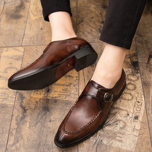 Chaussures en cuir pour hommes, style britannique, décontractées et habillées, à bout pointu, grande taille, collection Printemps 2026, pour jeunes et mode. - Product Image 2