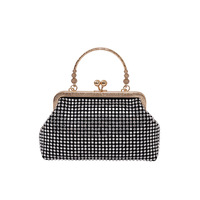 Tas Tangan Wanita Mewah Model Baru Grosir Pabrik, Berkilauan, Berdetail Rivet, Lapisan Katun, Bahan PU, Tas Trendy