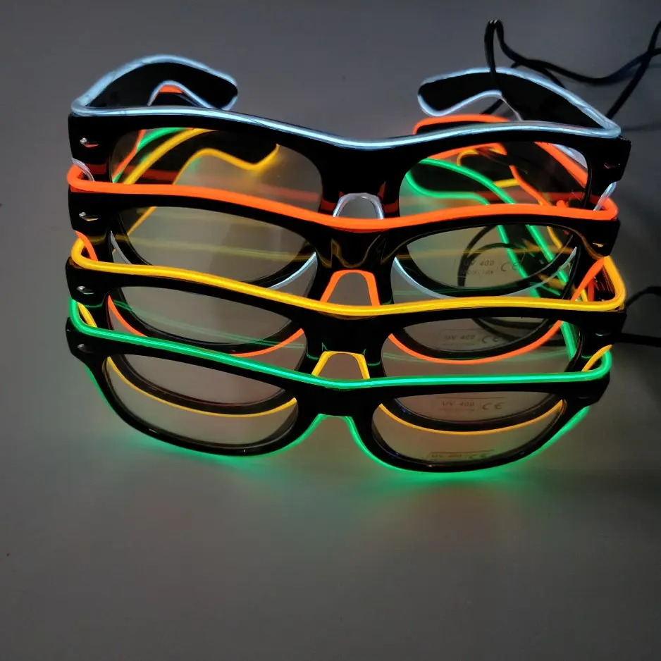 Party Wear Colorful EL Flashing Glasses/Party Showing el lighting up glasses