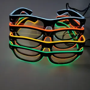 Party Wear Colorful EL Flashing Glasses/Party Showing el lighting up glasses
