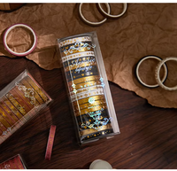 Ruban Washi doré ultra fin, bandes de séparation pour décoration de journal et de collages DIY