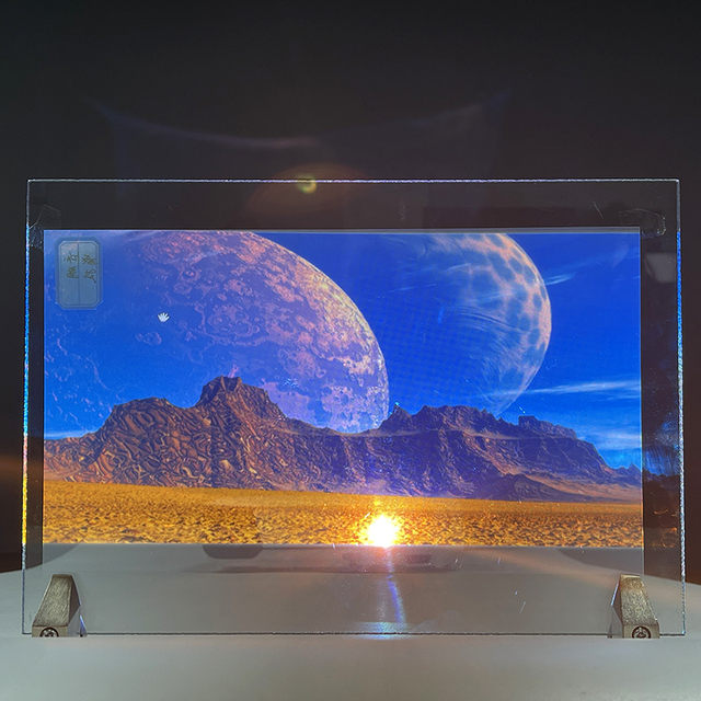 3D Transparent Holographic Projection Screen Adhesive Rear Projection Film for Exhibition Hall Advertisement Different Size