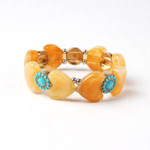 Hot Selling Trendy HR Brand SZ-016 <b>Charm</b> Bracelet Handmade Colorful Stretch Unisex Amber Bead Simple Bracelet - Product Image 6