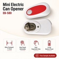 Abrelatas Automático Compacto, Eléctrico a Batería, de un Solo Toque, Manos Libres, Mini Abrelatas Portátil, Herramienta de Cocina con Borde Liso, Venta al Por Mayor