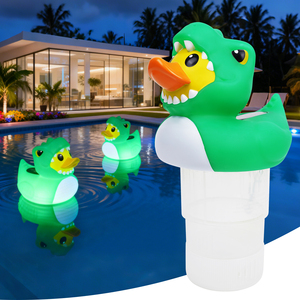 Hồ bơi Clo Floater với năng lượng mặt trời cảm biến ánh sáng lampfloating Dispenser phù hợp với 3 inch máy tính bảng cho hồ bơi bồn tắm nước nóng Spa Đảng - Product Image 6