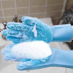 Gants de bain en silicone pour animaux de compagnie, anti-rayures, anti-morsure, outil de bain pour chien et chat - Product Image 3