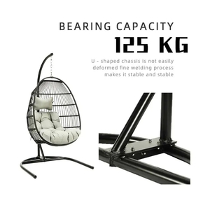 Drop Shipping Free Sample Garden Furniture Hanging Basket Rattan Hammock Patio Egg Swing <b>Chair</b> - Product Image 5