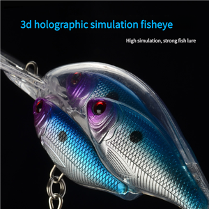 95mm 17g impression 3D école <span class=keywords><strong>de</strong></span> poisson méné avec triple crochet plume Rock Action dur manivelle appât plastique coulée leurre <span class=keywords><strong>de</strong></span> pêche - Product Image 3