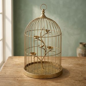 Cage à oiseaux en fer à motif animalier écologique - Product Image 2