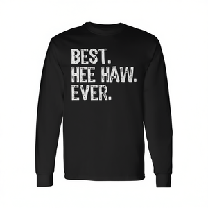 T-shirt à manches longues Best Cool Hee-Haw Ever, design promotionnel adapté aux familles - Product Image 2