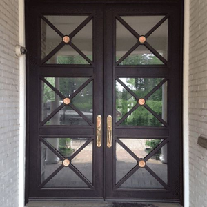 Porte extérieure en fer forgé de style français moderne avec vitrage de sécurité personnalisé - Product Image 3