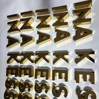Lettres 3D en acier inoxydable de petite taille, non lumineuses, personnalisées, logo métallique pour boutique de bijoux, présentoir mural