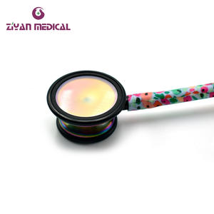 ZY-8001 Double-Diaphragm Stainless Steel <b>Stethoscope</b> Color Doppler Rainbow Ten Head - Product Image 2