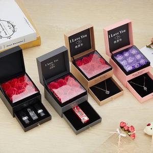 Caja de Regalo Cuadrada de Flores para el Día de la Madre, Caja de Rosas para el Día de San Valentín, Caja de Flores Decorativa, Venta al Por Mayor - Product Image 3