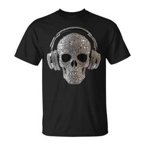 Camiseta con Diseño de Calavera DJ con Audífonos, Categoría Promocional - Product Image 1
