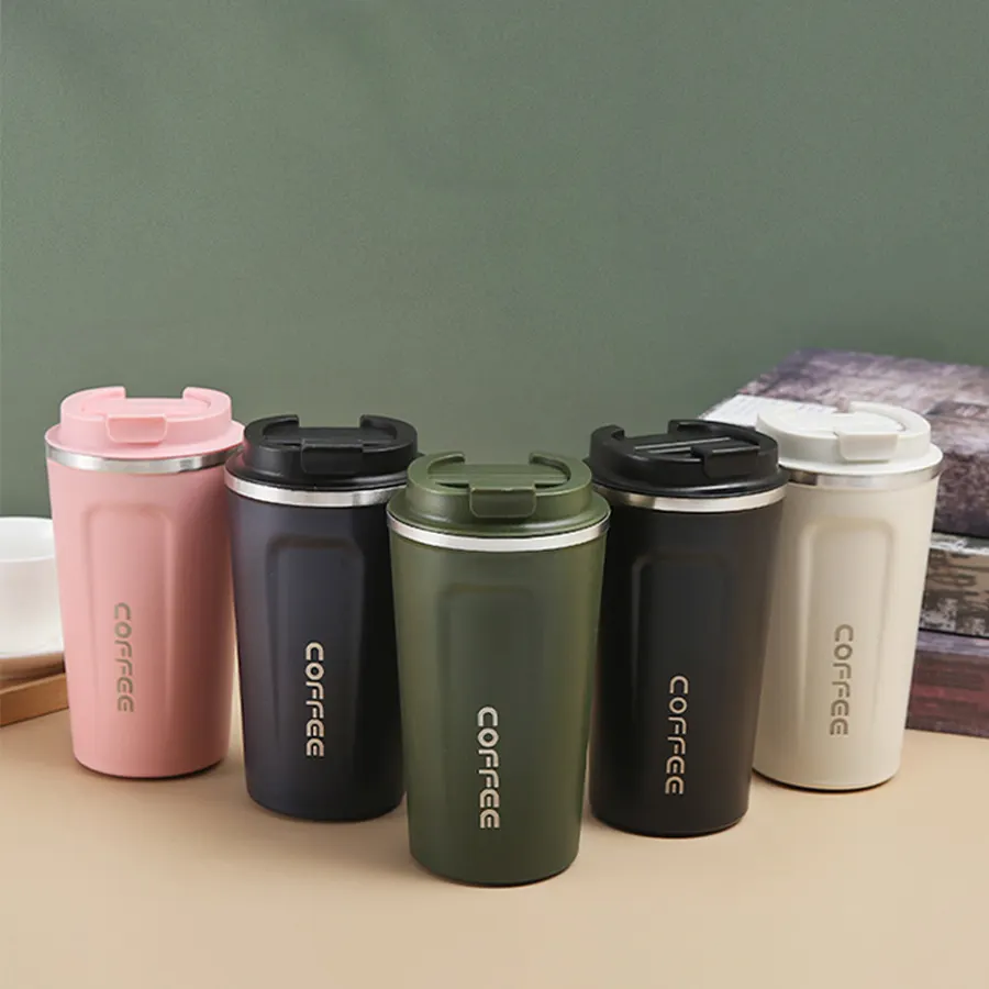 Roestvrijstalen Kantoor Reizen Dubbele Wand Geïsoleerde Thermos Thermische Koffie Mok Tuimelaar Beker Voor Warme En Koude Koffie Dranken