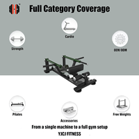 Appareil de lunge à charge libre avec bras indépendants, plateformes de pieds séparés, coussin de hanche, rouleaux de jambe et base stable pour centre de remise en forme