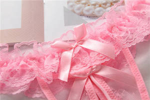 LOVE Nueva moda Venta caliente Ropa interior sexy Sexy Perspectiva de tres puntos Tentación Sujetador de encaje Ropa interior Panty Set - Product Image 5