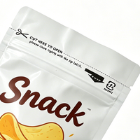 Sachet Doypack alimentaire anti-humidité en BOPP, VMPET, PE avec encoche de déchirement et fermeture zip personnalisée pour snacks frits et chips