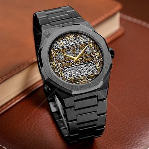 Reloj de pulsera de cuarzo personalizado, esfera árabe con bisel de acero inoxidable, musulmán islámico, Japón - Product Image 4