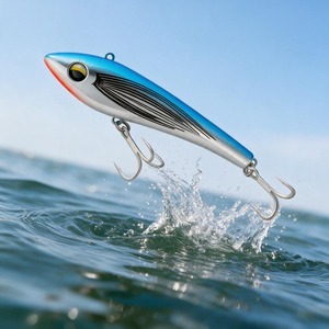 Señuelo <span class=keywords><strong>de</strong></span> <span class=keywords><strong>Pesca</strong></span> Tipo Lápiz <span class=keywords><strong>de</strong></span> 73g, con Ojos 3D y 2 Anzuelos Triples, <span class=keywords><strong>para</strong></span> Atún y GT en Agua Salada, 8 Colores, Venta al Por Mayor - Product Image 6