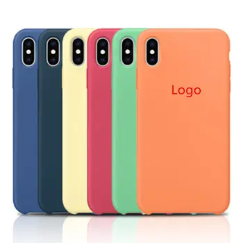 For iPhone XR Silicone Case with Logo and Package, Shockproof 3 Side Cover Silicone Cell Phone Cover for iPhone X XS XS Max 7 8