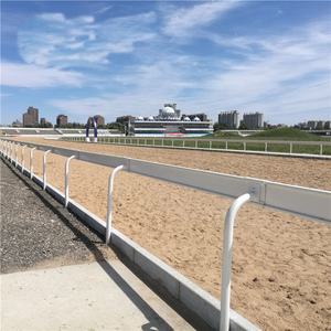 Clôture <span class=keywords><strong>de</strong></span> <span class=keywords><strong>course</strong></span> <span class=keywords><strong>de</strong></span> <span class=keywords><strong>chevaux</strong></span> en PVC du fabricant FenTech avec bois traité sous pression naturel - Product Image 3