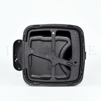Seau intérieur amovible 6L Rectangle métal noir couvercle facile à fermer poubelle à pédale poubelle en acier inoxydable avec pédale