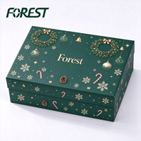 Boîte cadeau personnalisée en papier imprimé avec feuille d'or pour emballage de Noël, idéale pour cosmétiques, parfums et soins de la peau