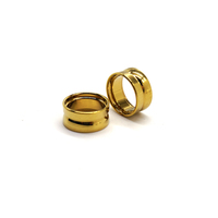 Pièces CNC OEM, anneau en laiton personnalisé avec placage or pour pièces de pêche